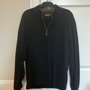 Tasso Elba (Spa) Quarter Zip Sweater. Men’s Large. Navy Blue